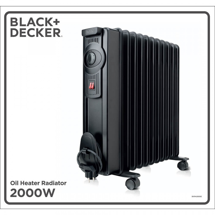 Oil Heater 2000W Black