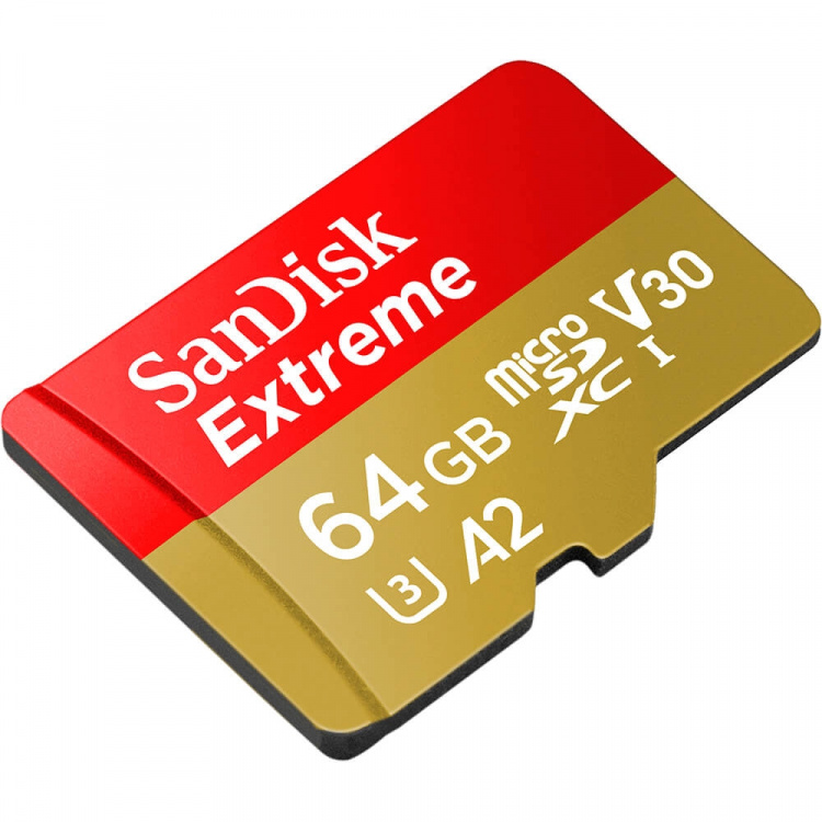 MicroSDXC Extreme 64GB 170MB/s A2 C10 V30 UHS-I U3 