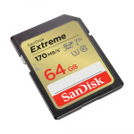 SDXC Extreme 64GB 170MB/s UHS-I C10 V30 U3  SDXC Extreme 64GB 170MB/s UHS-I C10 V30 U3