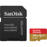 MicroSDXC Extreme 128GB 190MB/s A2 C10 V30 met adapter 