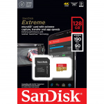 MicroSDXC Extreme 128GB 190MB/s A2 C10 V30 met adapter 
