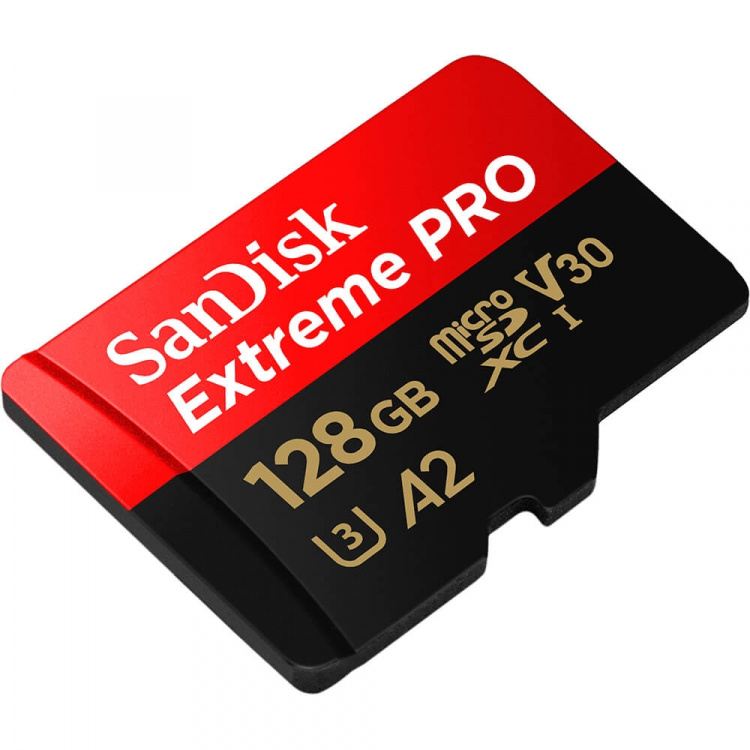 MicroSDXC Extreme Pro 128GB 200MB/s A2 C10 V30 UHS-I 