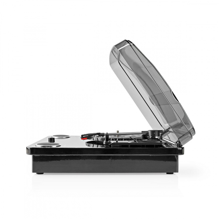 Nedis Platenspeler | 33 / 45 / 78 rpm | Riemaandrijving | 1x Stereo RCA | Bluetooth® | 18 W | Ingebouwde (voor) versterker | MP3 conversie | ABS / MDF | Zwart