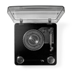 Nedis Platenspeler | 33 / 45 / 78 rpm | Riemaandrijving | 1x Stereo RCA | Bluetooth® | 18 W | Ingebouwde (voor) versterker | MP3 conversie | ABS / MDF | Zwart