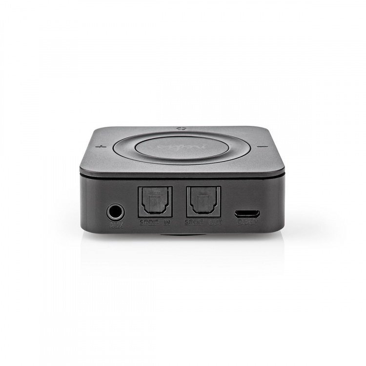 Nedis Bluetooth® Zender / Ontvanger | Input: 1x AUX / 1x SPDIF | Output: 1x AUX / 1x SPDIF | AptX ™ Low latency / AptX™ / SBC | Maximaal 2 Apparaten | Maximale batterijduur: 22 uur | Zwart