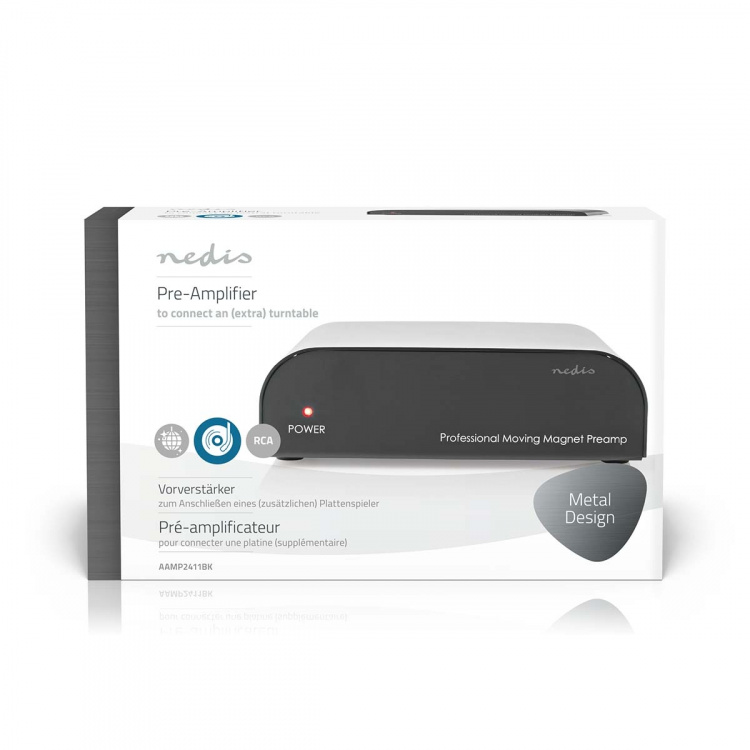 Nedis Voorversterker | Ingangen audio / video / data: 1x RCA | Uitgangen audio / video / data: 1x RCA | 2 Kanalen | Phono / Platenspeler | Automatisch | Zwart Nedis Voorversterker | Ingangen audio / video / data: 1x RCA | Uitgangen audio / video / data: 1x RCA | 2 Kanalen | Phono / Platenspeler | Automatisch | Zwart