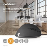 Nedis Bedrade Muis | DPI: 1200 / 1800 / 2400 / 3600 dpi | Instelbare DPI | Aantal knoppen: 6 | Programmeerbare knoppen | Rechtshandig | 1.60 m Nedis Bedrade Muis | DPI: 1200 / 1800 / 2400 / 3600 dpi | Instelbare DPI | Aantal knoppen: 6 | Programmeerbare knoppen | Rechtshandig | 1.60 m