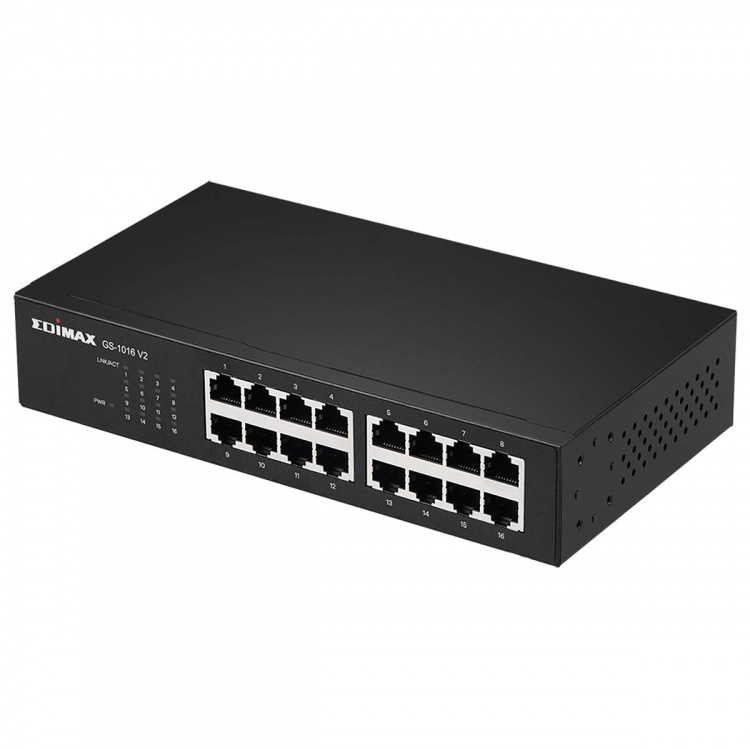 Edimax 16-poorts gigabit-switch zwart