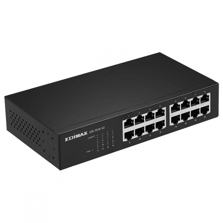 Edimax 16-poorts gigabit-switch zwart