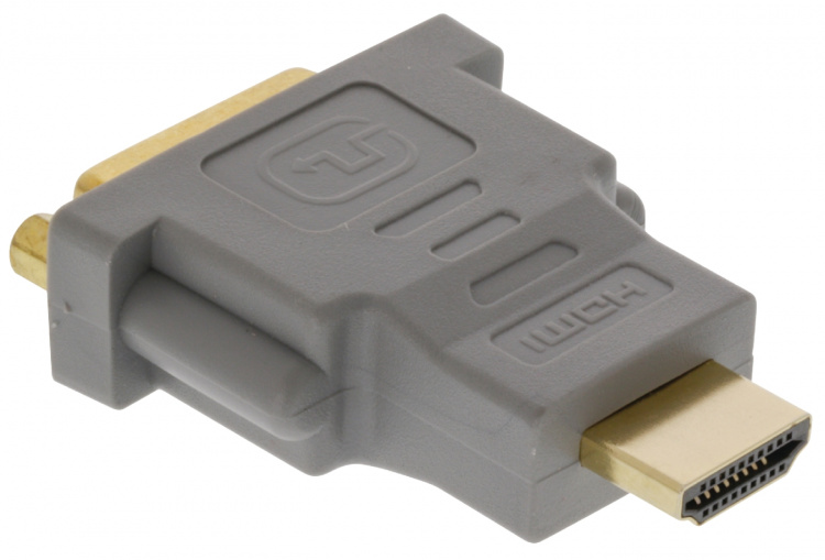 Bandridge High Speed HDMI Adapter HDMI-Connector - DVI-D 24+1-Pins Female Grijs