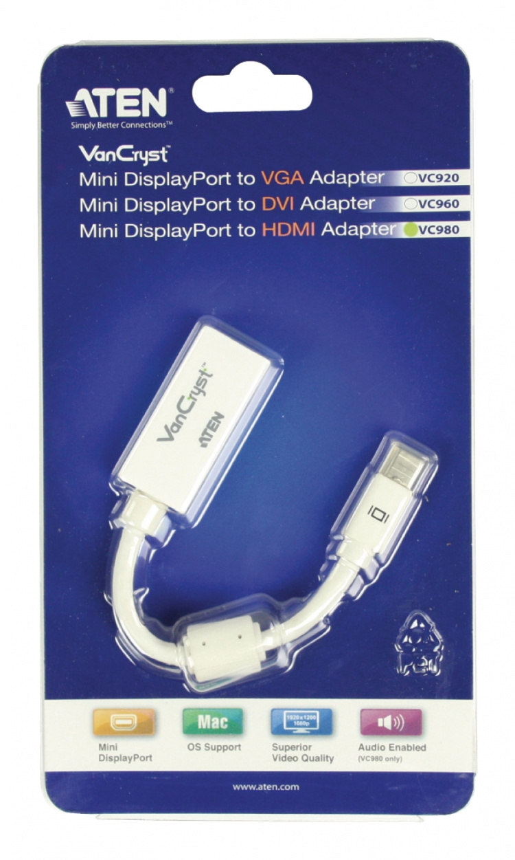 aten Verloopstuk van Mini DisplayPort naar HDMI