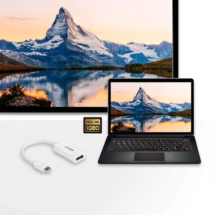aten Verloopstuk van Mini DisplayPort naar HDMI