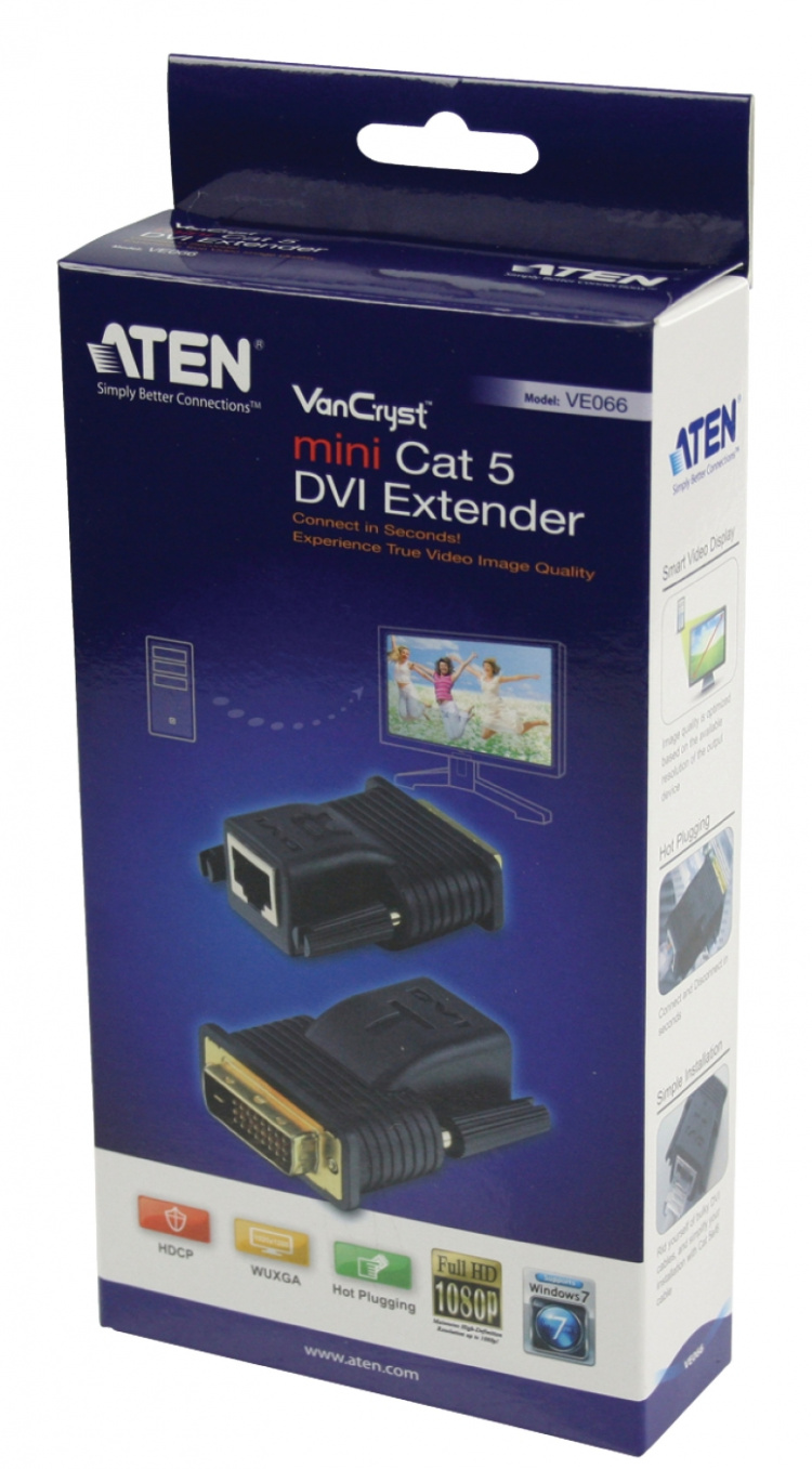aten Mini Cat 5 DVI-verlenger (1080p bij 15 m/1080i bij 20 m)