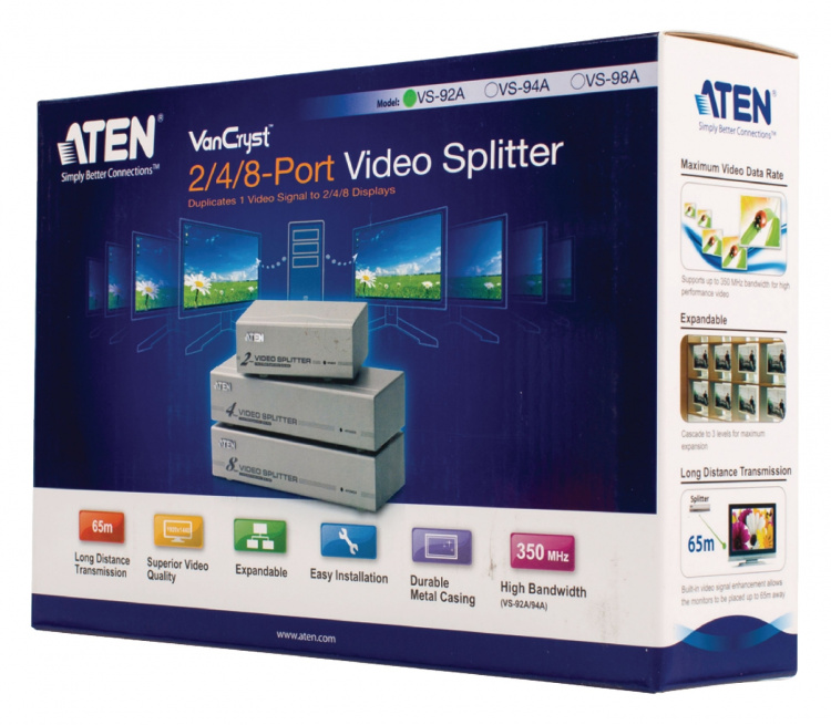 ATEN 2-poorts VGA-splitser (350MHz)