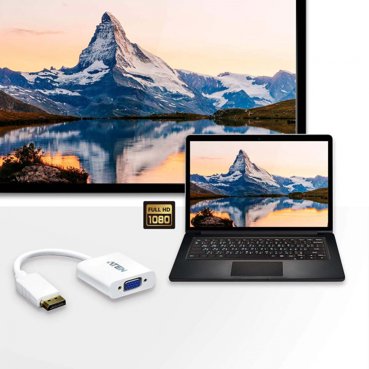 aten DisplayPort naar VGA-adapter