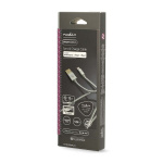 Nedis Lightning Kabel | USB 2.0 | Apple Lightning 8-Pins | USB-A Male | 480 Mbps | Verguld | 1.00 m | Rond | Gevlochten / Nylon | Aluminium | Cover Window Box