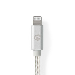 Nedis Lightning Kabel | USB 2.0 | Apple Lightning 8-Pins | USB-A Male | 480 Mbps | Verguld | 1.00 m | Rond | Gevlochten / Nylon | Aluminium | Cover Window Box