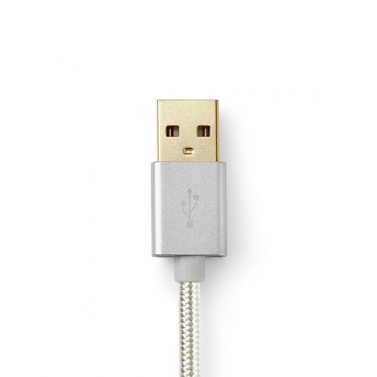 Nedis Lightning Kabel | USB 2.0 | Apple Lightning 8-Pins | USB-A Male | 480 Mbps | Verguld | 1.00 m | Rond | Gevlochten / Nylon | Aluminium | Cover Window Box