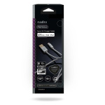 Nedis Lightning Kabel | USB 2.0 | Apple Lightning 8-Pins | USB-A Male | 480 Mbps | Verguld | 1.00 m | Rond | Gevlochten / Nylon | Aluminium | Cover Window Box