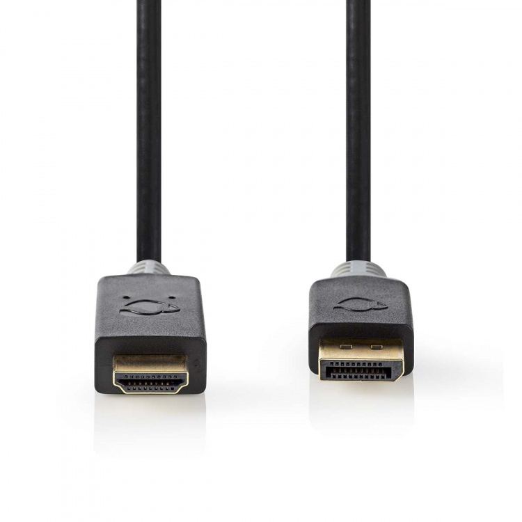 Nedis DisplayPort-Kabel | DisplayPort Male | HDMI™ Connector | 4K@30Hz | Verguld | 2.00 m | Rond | PVC | Antraciet | Doos Nedis DisplayPort-Kabel | DisplayPort Male | HDMI™ Connector | 4K@30Hz | Verguld | 2.00 m | Rond | PVC | Antraciet | Doos