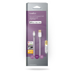 Nedis Lightning Kabel | USB 2.0 | Apple Lightning 8-Pins | USB-A Male | 480 Mbps | Verguld | 2.00 m | Rond | PVC | Grijs / Wit | Doos