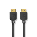 Nedis High Speed HDMI™-Kabel met Ethernet | HDMI™ Connector | HDMI™ Connector | 4K@60Hz | ARC | 18 Gbps | 2.00 m | Rond | PVC | Antraciet | Doos Nedis High Speed HDMI™-Kabel met Ethernet | HDMI™ Connector | HDMI™ Connector | 4K@60Hz | ARC | 18 Gbps | 2.00 m | Rond | PVC | Antraciet | Doos