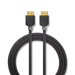 Nedis High Speed ​​HDMI™-Kabel met Ethernet | HDMI™ Connector | HDMI™ Connector | 4K@60Hz | ARC | 18 Gbps | 5.00 m | Rond | PVC | Antraciet | Doos
