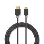 Nedis High Speed HDMI™-Kabel met Ethernet | HDMI™ Connector | HDMI™ Mini-Connector | 4K@60Hz | 18 Gbps | 2.00 m | Rond | PVC | Antraciet | Window Box Nedis High Speed HDMI™-Kabel met Ethernet | HDMI™ Connector | HDMI™ Mini-Connector | 4K@60Hz | 18 Gbps | 2.00 m | Rond | PVC | Antraciet | Window Box
