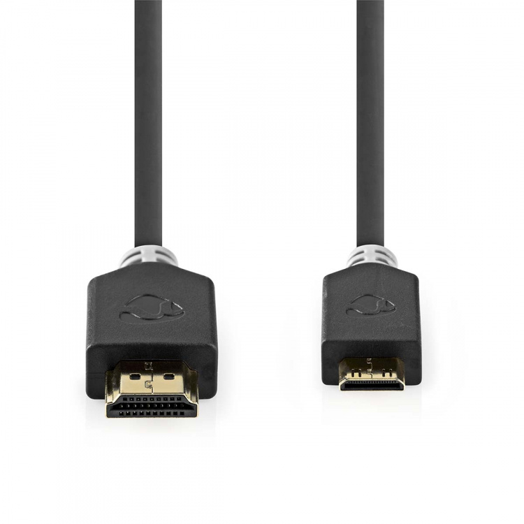 Nedis High Speed HDMI™-Kabel met Ethernet | HDMI™ Connector | HDMI™ Mini-Connector | 4K@60Hz | 18 Gbps | 2.00 m | Rond | PVC | Antraciet | Window Box Nedis High Speed HDMI™-Kabel met Ethernet | HDMI™ Connector | HDMI™ Mini-Connector | 4K@60Hz | 18 Gbps | 2.00 m | Rond | PVC | Antraciet | Window Box
