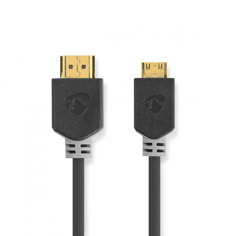 Nedis High Speed HDMI™-Kabel met Ethernet | HDMI™ Connector | HDMI™ Mini-Connector | 4K@60Hz | 18 Gbps | 2.00 m | Rond | PVC | Antraciet | Window Box Nedis High Speed HDMI™-Kabel met Ethernet | HDMI™ Connector | HDMI™ Mini-Connector | 4K@60Hz | 18 Gbps | 2.00 m | Rond | PVC | Antraciet | Window Box