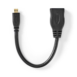 Nedis High Speed HDMI™-Kabel met Ethernet | HDMI™ Micro-Connector | HDMI™ Output | 4K@30Hz | 10.2 Gbps | 0.20 m | Rond | PVC | Zwart | Envelop Nedis High Speed HDMI™-Kabel met Ethernet | HDMI™ Micro-Connector | HDMI™ Output | 4K@30Hz | 10.2 Gbps | 0.20 m | Rond | PVC | Zwart | Envelop