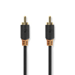 Nedis Digitale Audiokabel | RCA Male | RCA Male | Verguld | 2.00 m | Rond | PVC | Antraciet | Doos