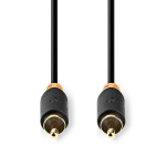 Nedis Digitale Audiokabel | RCA Male | RCA Male | Verguld | 2.00 m | Rond | PVC | Antraciet | Doos