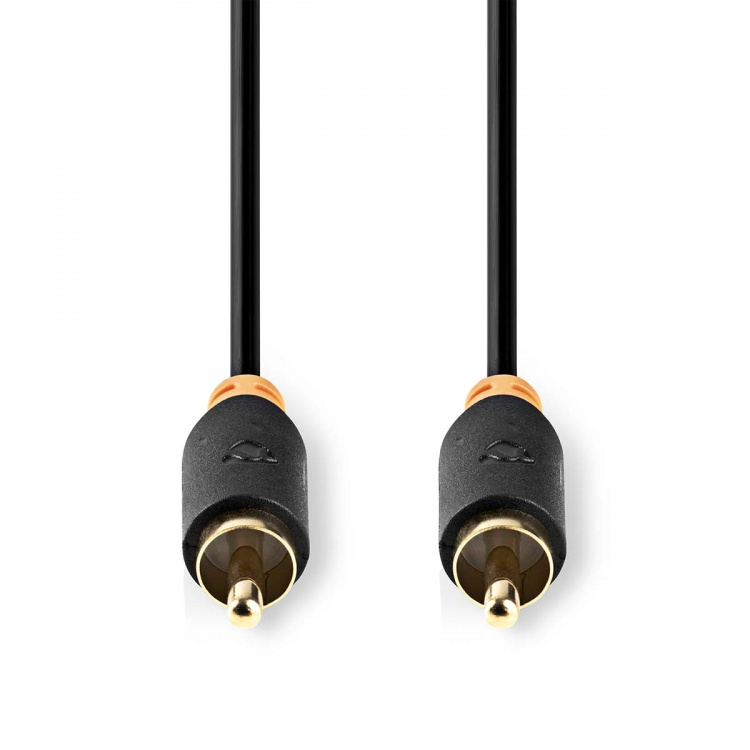 Nedis Digitale Audiokabel | RCA Male | RCA Male | Verguld | 2.00 m | Rond | PVC | Antraciet | Doos