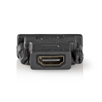 Nedis HDMI™-Adapter | HDMI™ Output | DVI-D 24+1-Pins Male | Verguld | Recht | PVC | Antraciet | 1 Stuks | Window Box