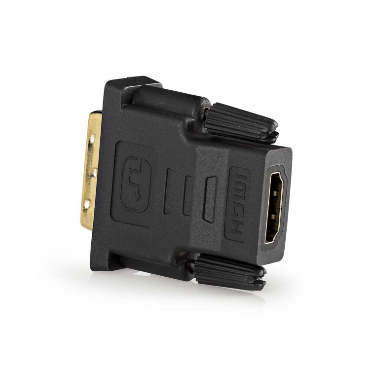 Nedis HDMI™-Adapter | HDMI™ Output | DVI-D 24+1-Pins Male | Verguld | Recht | PVC | Antraciet | 1 Stuks | Window Box