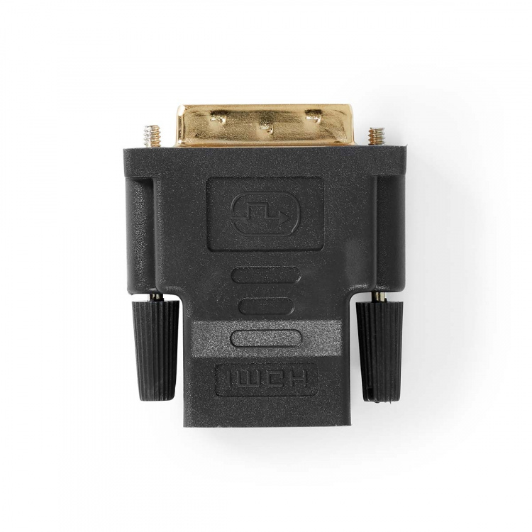 Nedis HDMI™-Adapter | HDMI™ Output | DVI-D 24+1-Pins Male | Verguld | Recht | PVC | Antraciet | 1 Stuks | Window Box