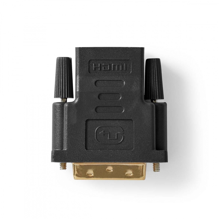 Nedis HDMI™-Adapter | HDMI™ Output | DVI-D 24+1-Pins Male | Verguld | Recht | PVC | Antraciet | 1 Stuks | Window Box