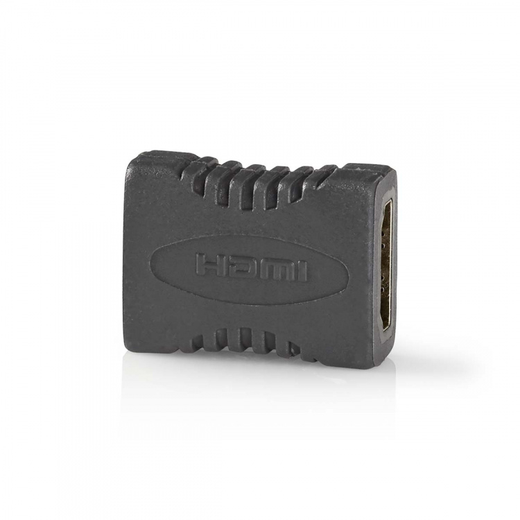 Nedis HDMI™-Adapter | HDMI™ Output | HDMI™ Output | Verguld | Recht | PVC | Antraciet | 1 Stuks | Doos