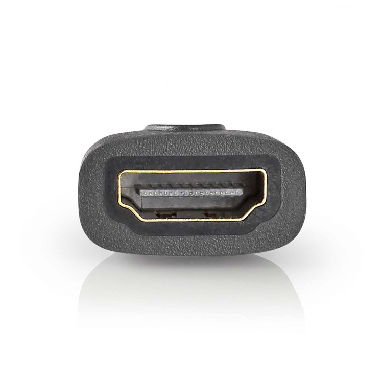 Nedis HDMI™-Adapter | HDMI™ Micro-Connector | HDMI™ Output | Verguld | Recht | ABS | Antraciet | 1 Stuks | Window Box