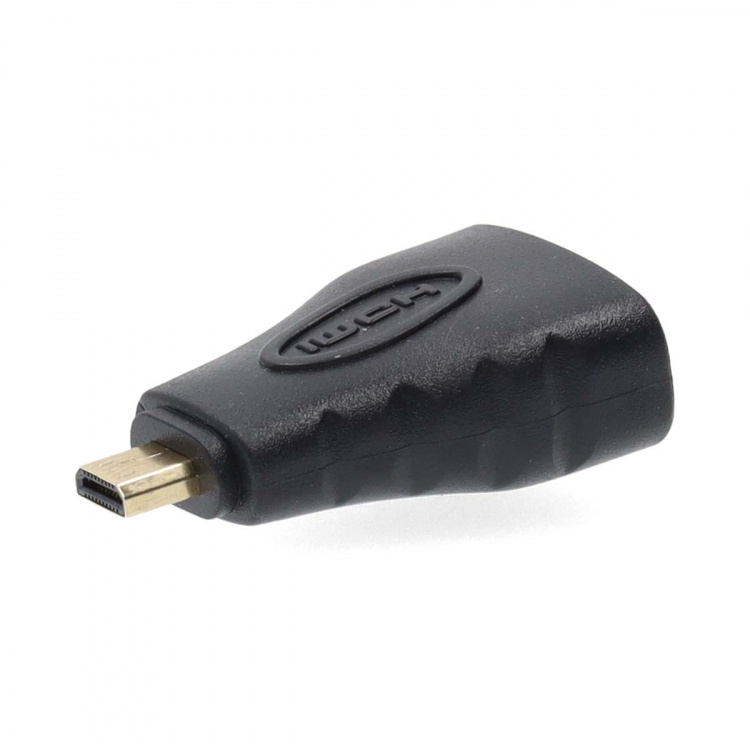 Nedis HDMI™-Adapter | HDMI™ Micro-Connector | HDMI™ Output | Verguld | Recht | ABS | Antraciet | 1 Stuks | Window Box