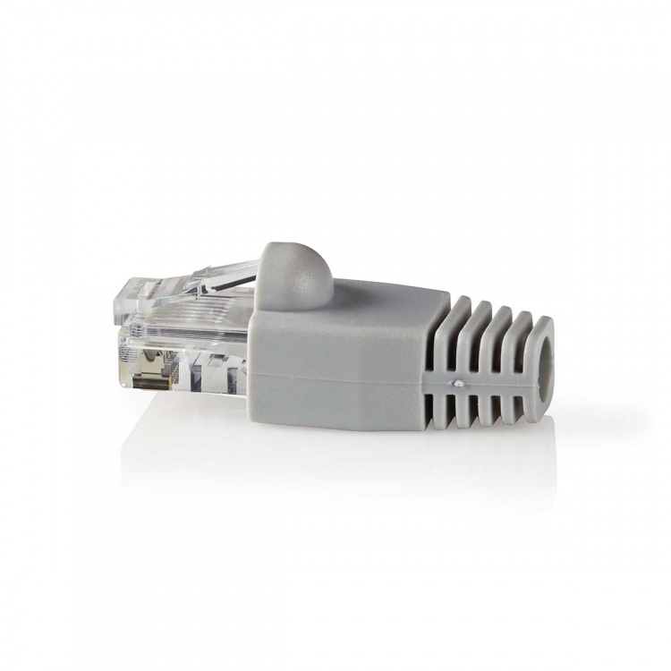 Nedis RJ45-Connector | Male | Solid UTP CAT6 | Recht | Verguld | 10 Stuks | PVC | Grijs | Doos