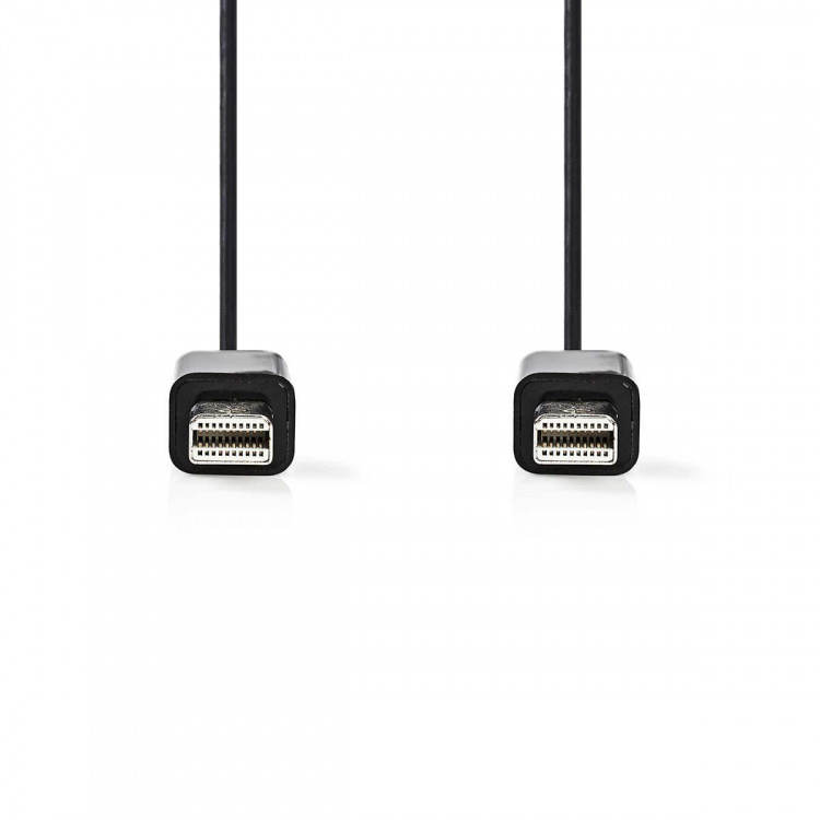 Nedis Mini DisplayPort-Kabel | DisplayPort 1.2 | Mini-DisplayPort Male | Mini-DisplayPort Male | 21.6 Gbps | Vernikkeld | 1.00 m | Rond | PVC | Zwart | Polybag