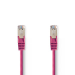 Nedis CAT5e Netwerkkabel | SF/UTP | RJ45 Male | RJ45 Male | 20.0 m | Rond | PVC | Roze | Polybag