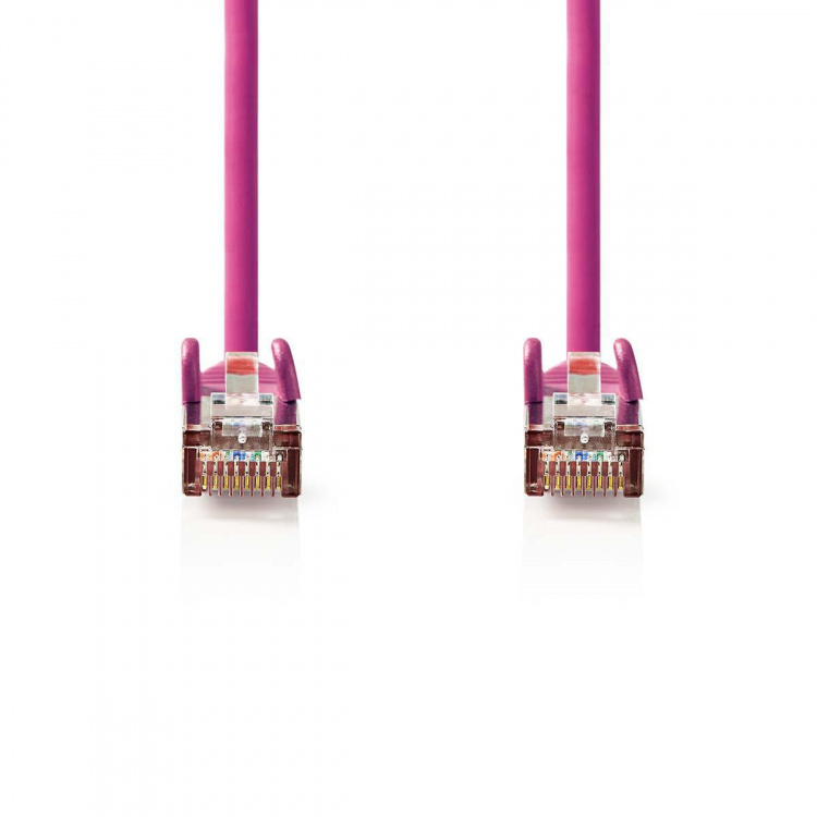 Nedis CAT5e Netwerkkabel | SF/UTP | RJ45 Male | RJ45 Male | 3.00 m | Rond | PVC | Roze | Polybag