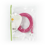 Nedis CAT5e Netwerkkabel | SF/UTP | RJ45 Male | RJ45 Male | 3.00 m | Rond | PVC | Roze | Polybag