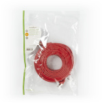 Nedis CAT5e Netwerkkabel | SF/UTP | RJ45 Male | RJ45 Male | 15.0 m | Rond | PVC | Rood | Polybag