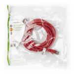 Nedis CAT5e Netwerkkabel | SF/UTP | RJ45 Male | RJ45 Male | 5.00 m | Rond | PVC | Rood | Polybag