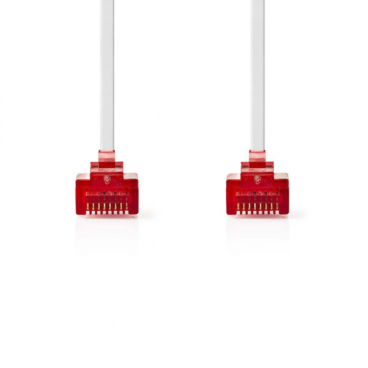 Nedis CAT6 Netwerkkabel | RJ45 Male | RJ45 Male | U/UTP | 3.00 m | Snagless | Plat | PVC | Wit | Envelop