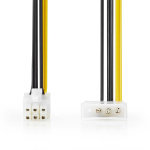 Nedis Interne Voedingskabel | Molex Male | PCI-Express Male | Verguld | 0.20 m | Rond | PVC | Geel / Zwart | Envelop Nedis Interne Voedingskabel | Molex Male | PCI-Express Male | Verguld | 0.20 m | Rond | PVC | Geel / Zwart | Envelop